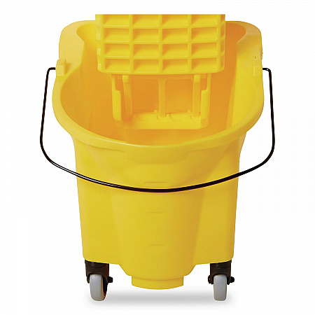 WaveBrake 2.0 Bucket/Wringer Combos, Side-Press, 26 qt, Plastic, Yellow (FG748000YEL)