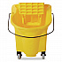 WaveBrake 2.0 Bucket/Wringer Combos, Side-Press, 26 qt, Plastic, Yellow (FG748000YEL)
