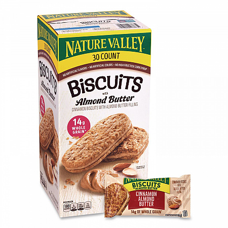 Biscuits, Cinnamon with Almond Butter, 1.35 oz Pouch, 30/Carton (22001046)