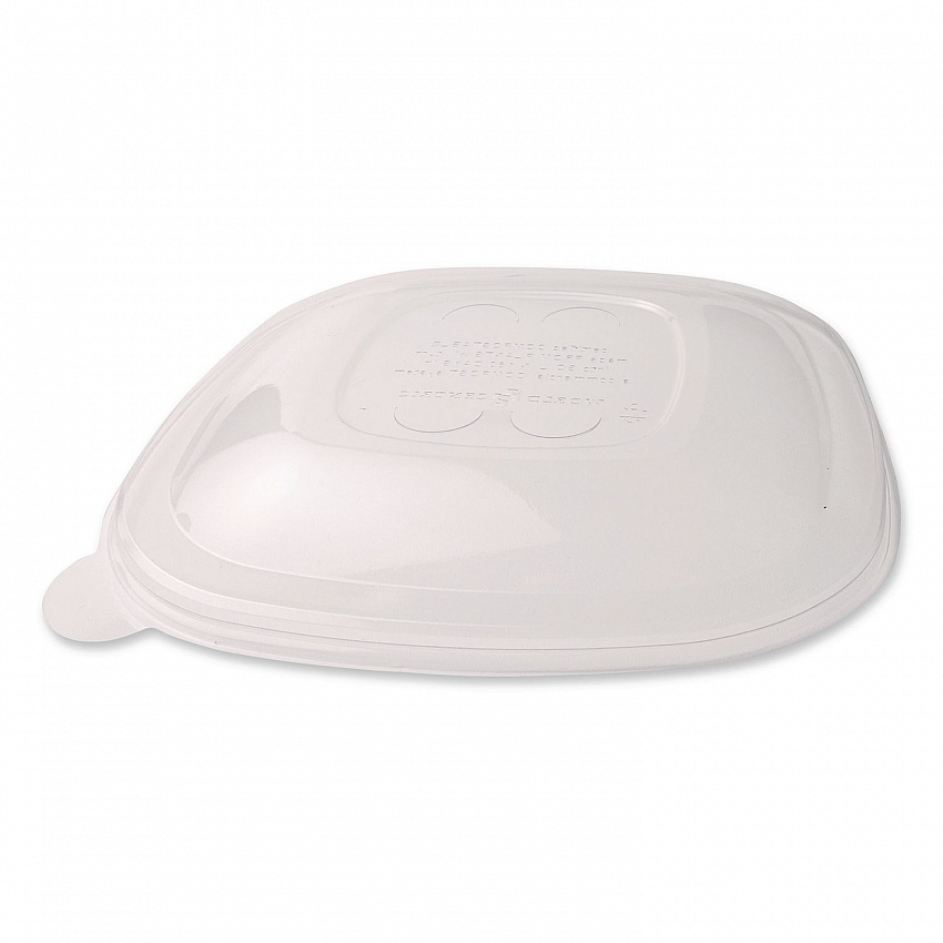 PLA Lids for Fiber Bowls, 8.8 x 8.8 x 1.4, Clear, 200/Carton (BQLCS24)
