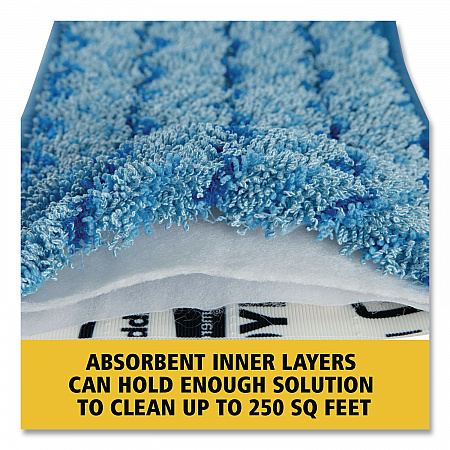 Microfiber Wet Room Pad, Split Nylon/Polyester Blend, 18
