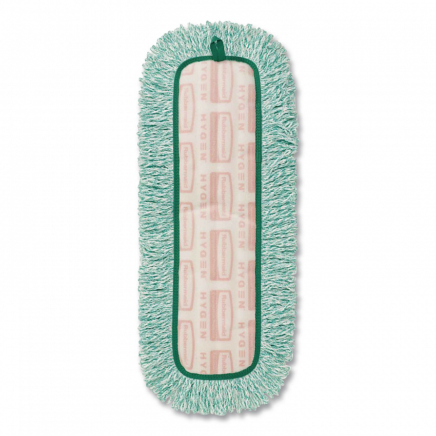 Dust Pad with Fringe, Microfiber, 18" Long, Green (Q418GN)