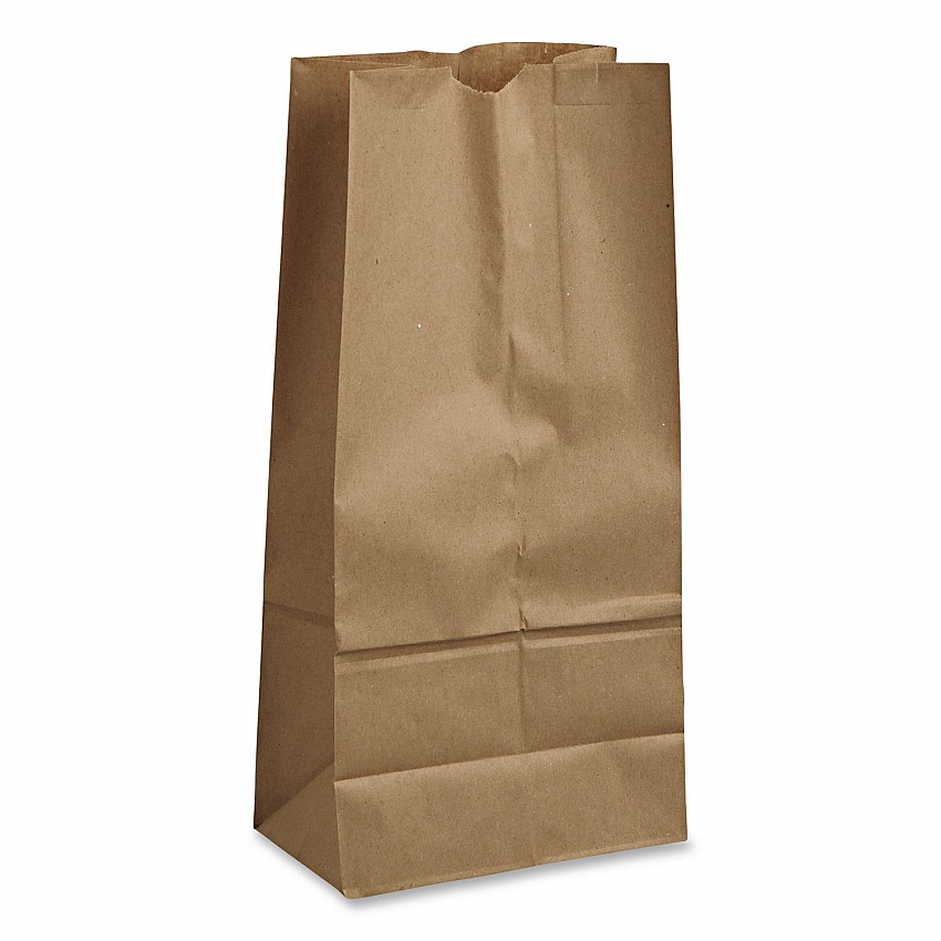 Grocery Paper Bags, 16# Size, 40# Basis Weight, 7.75" x 4.75" x 16", Kraft, 500/Bundle (GK16500)