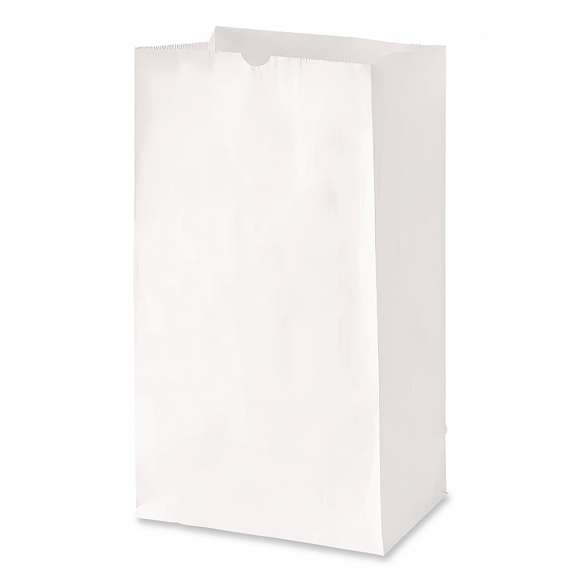 Grocery Paper Bags, 16# Size, 40# Basis Weight, 7.75" x 4.75" x 16", White, 500/Bundle (GW16500)