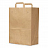 Grocery Paper Bags, 1/6 BBL Size, 70# Basis Weight, Flat Handles, 12