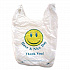 Smiley Face Shopping Bags, Thank You - Have a Nice Day Labeling, Cut-Out Handles, 11.5