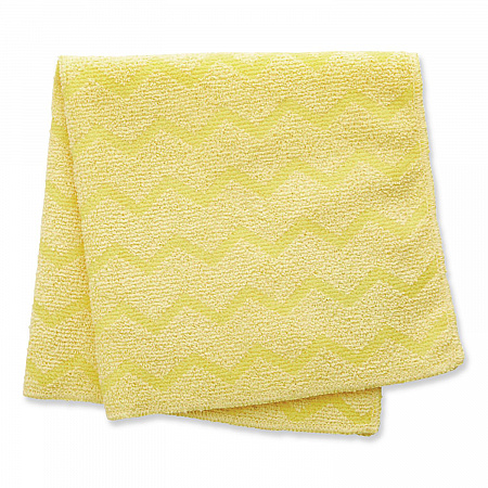 Reusable Cleaning Cloths, Microfiber, 16 x 16, Yellow, 12/Carton (Q610)