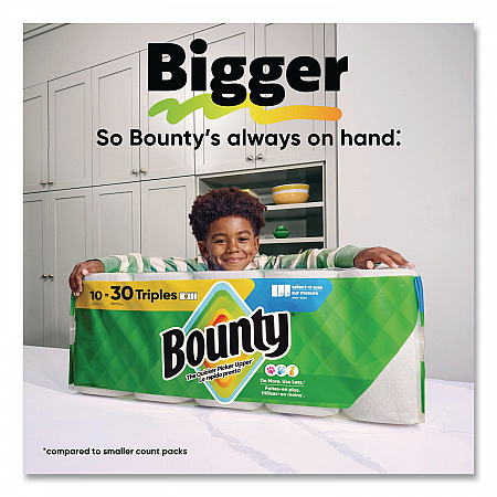 Kitchen Roll Paper Towels, 2-Ply, White, 10.5 x 11, 75 Sheets/Roll, 4 Triple Rolls/Pack, 6 Packs/Carton (16007)