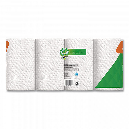 Kitchen Roll Paper Towels, 2-Ply, White, 10.5 x 11, 75 Sheets/Roll, 4 Triple Rolls/Pack, 6 Packs/Carton (16007)