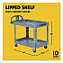 BRUTE Heavy-Duty Ergo Handle Utility Cart, Plastic, Two Shelves, 500 lb Capacity, 25.5