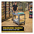 BRUTE Heavy-Duty Ergo Handle Utility Cart, Plastic, Two Shelves, 500 lb Capacity, 25.5