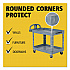BRUTE Heavy-Duty Ergo Handle Utility Cart, Plastic, Two Shelves, 500 lb Capacity, 25.5