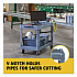 BRUTE Heavy-Duty Ergo Handle Utility Cart, Plastic, Two Shelves, 500 lb Capacity, 25.5