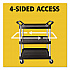 Three-Shelf Service Cart, Plastic, 3 Shelves, 200 lb Capacity, 18.63