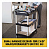 Three-Shelf Service Cart, Plastic, 3 Shelves, 200 lb Capacity, 18.63