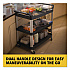 Xtra Utility Cart with Open Sides, Plastic, 3 Shelves, 300 lb Capacity, 40.63