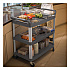 Xtra Utility Cart with Open Sides, Plastic, 3 Shelves, 300 lb Capacity, 40.63