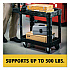 BRUTE Heavy-Duty Utility Cart with Lipped Shelves, Plastic, 2 Shelves, 500 lb Capacity, 17.13