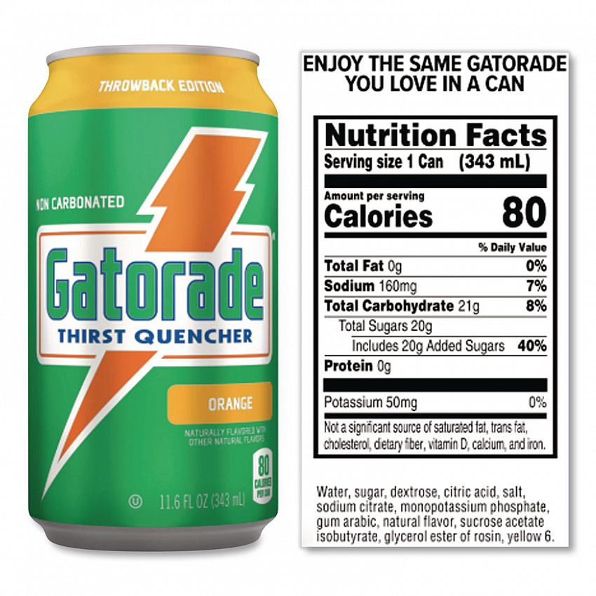 Thirst Quencher Can, Orange, 11.6 oz Can, 24/Carton (00902)