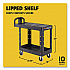Flat Shelf Utility Cart, Plastic, 2 Shelves, 500 lb Capacity, 19.19