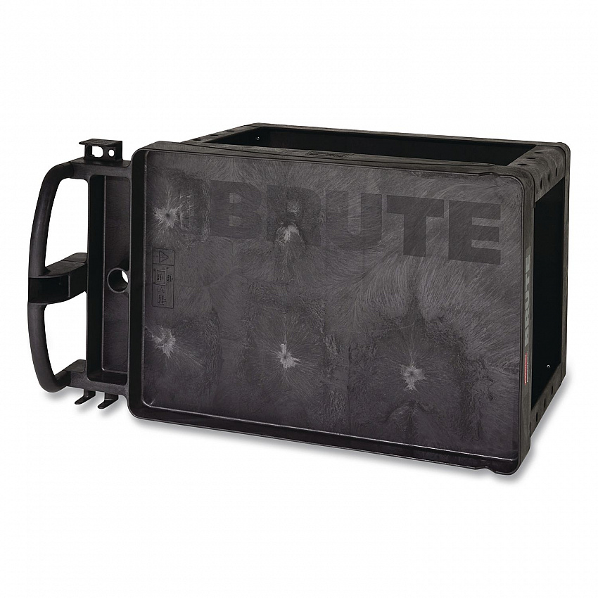 BRUTE Heavy-Duty Utility Cart with Lipped Shelves, Plastic, 2 Shelves, 500 lb Capacity, 25.88" x 45.25" x 37.13", Black (452010BLA)
