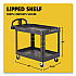 BRUTE Heavy-Duty Utility Cart with Lipped Shelves, Plastic, 2 Shelves, 500 lb Capacity, 25.9