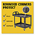 BRUTE Heavy-Duty Utility Cart with Lipped Shelves, Plastic, 2 Shelves, 500 lb Capacity, 25.9