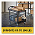 Flat Shelf Utility Cart, Plastic, 2 Shelves, 500 lb Capacity, 25.25