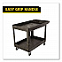 Heavy-Duty Utility Cart with Lipped Shelves, Plastic, 2 Shelves, 500 lb Capacity, 25.78