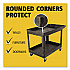 Heavy-Duty Utility Cart with Lipped Shelves, Plastic, 2 Shelves, 500 lb Capacity, 25.78