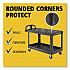 Heavy-Duty Utility Cart with Flat Shelves, Plastic, 2 Shelves, 500 lb Capacity, 25.25