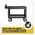 BRUTE Heavy-Duty Utility Cart with Lipped Shelves, Plastic, 2 Shelves, 750 lb Capacity, 25.25