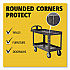BRUTE Heavy-Duty Utility Cart with Lipped Shelves, Plastic, 2 Shelves, 750 lb Capacity, 25.25
