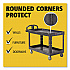 BRUTE Heavy-Duty Utility Cart with Lipped Shelves, Plastic, 2 Shelves, 750 lb Capacity, 26