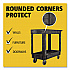 Heavy-Duty Flat-Handle Maintenance/Utility Cart, Plastic, 2 Shelves, 500 lb Capacity, 34.13