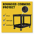 Heavy-Duty Flat-Handle Maintenance/Utility Cart, Plastic, 2 Shelves, 500 lb Capacity, 24