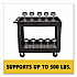 Heavy-Duty Flat-Handle Maintenance/Utility Cart, Plastic, 2 Shelves, 500 lb Capacity, 24