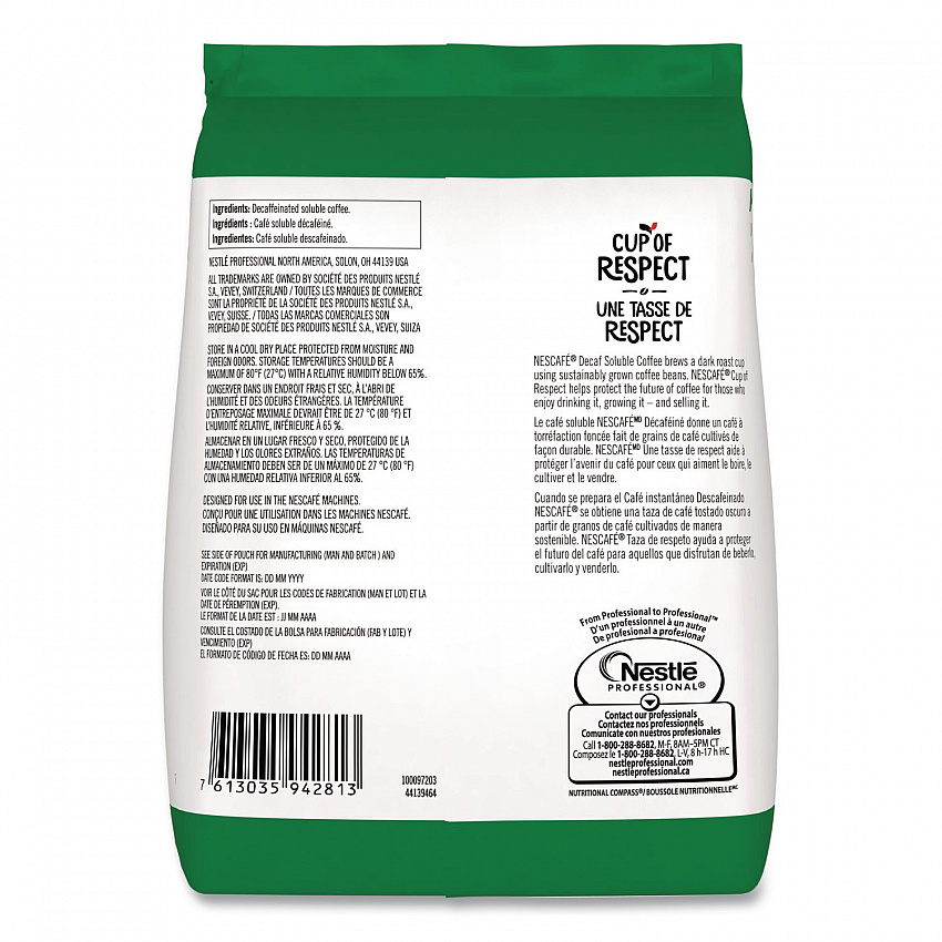 Bulk Decaf Ground Coffee, Arabica, 8.81 oz Bag, 4/Carton (72091CT)