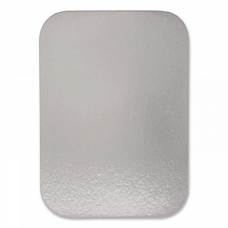 Laminated Board Lid, 7 x 5, Silver/White, Aluminum, 500/Carton (2060L)