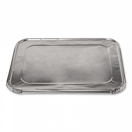 Steam Pan Foil Lids, Fits Half-Size Pan, 25 Gauge, 12.81 x 10.44, 100/Carton (204900)