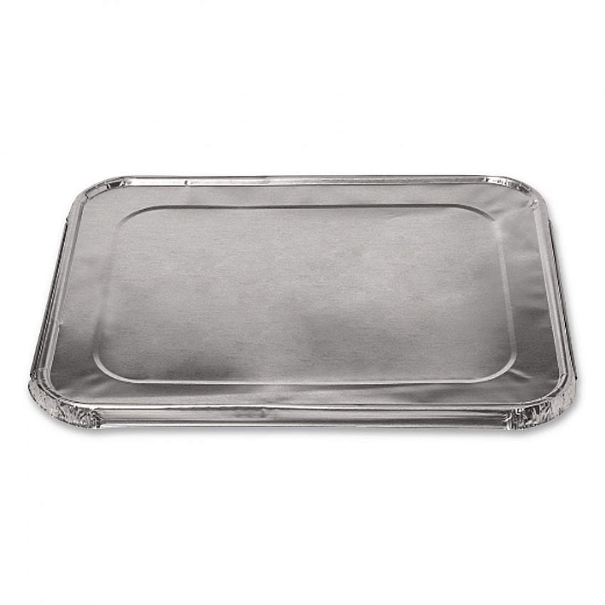 Steam Pan Foil Lids, Fits Half-Size Pan, 25 Gauge, 12.81 x 10.44, 100/Carton (204900)