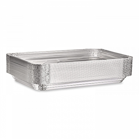Aluminum Steam Table Pans, Full-Size Shallow, 1.63