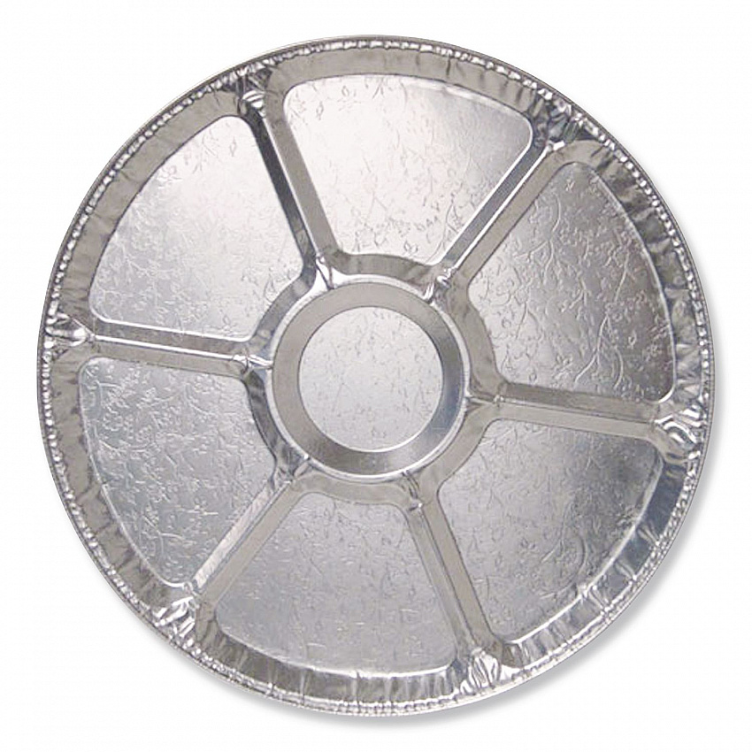 Aluminum Lazy Susan, 6 Compartments, 18" Diameter x 0.94" h, 25/Carton (4018100)