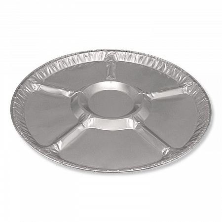 Aluminum Lazy Susan, 6 Compartments, 18