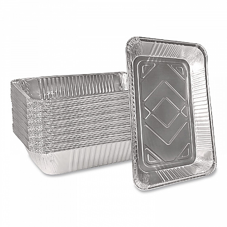 Aluminum Steam Table Pans, Full-Size Deep, 60 Gauge, 3.19