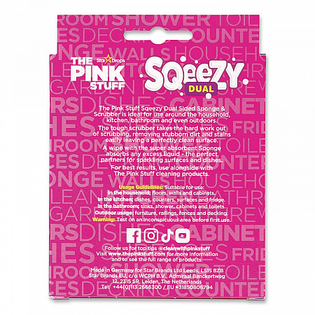 Sqeezy Dual-Sided Sponge and Scrubber, 4