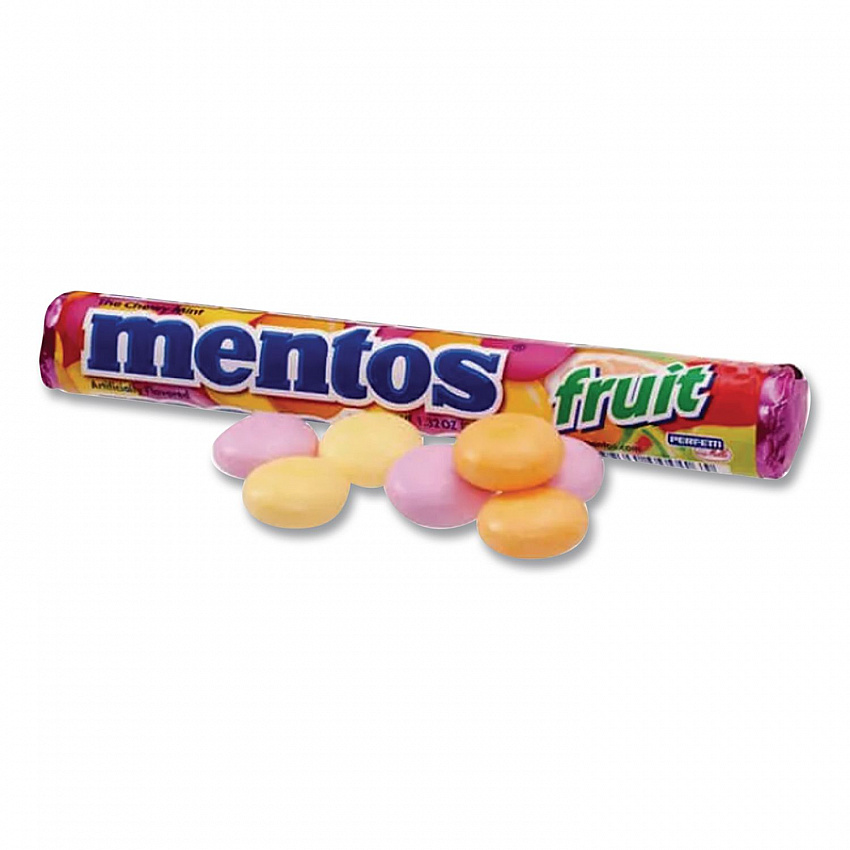 Chewy Mints, 1.32 oz, Mixed Fruit, 15 Rolls/Box (4181)