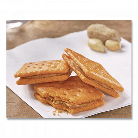Sandwich Crackers, Cheese and Peanut Butter, 8-Piece Snack Pack, 12/Box (21165)
