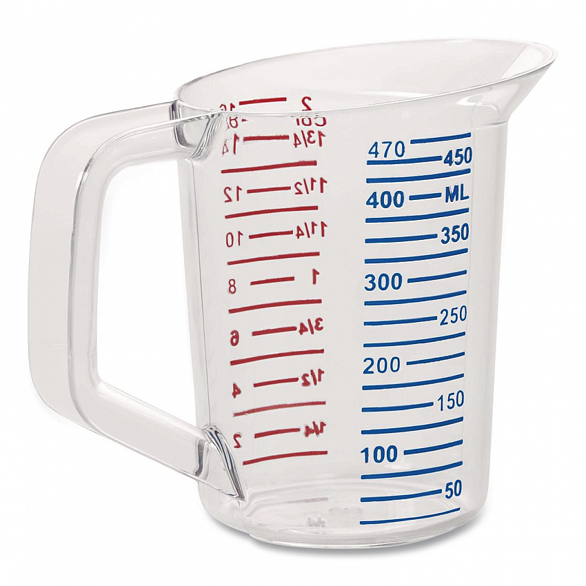 Bouncer Measuring Cup, 16 oz, Plastic, Clear (3215CLE)