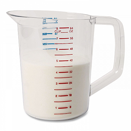 Bouncer Measuring Cup, 2 qt, Plastic, Clear (3217CLE)